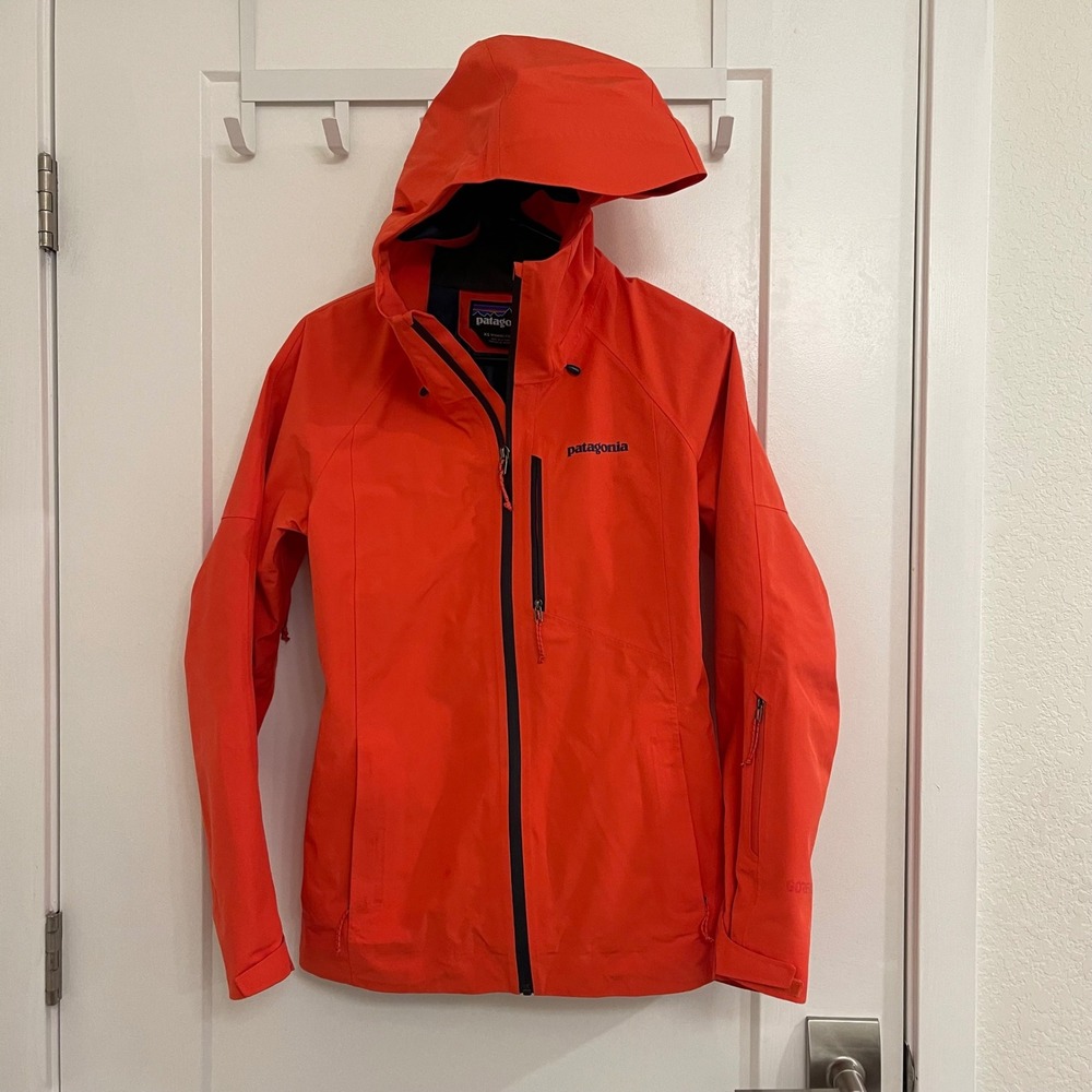 Patagonia Untracked Jacket Gore Tex Recco Reflector Orange Women's XS EUC 29877